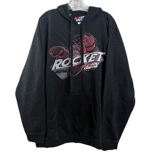 Abu Garcia 2XL Hoodie Pullover Black Fishing Rocket Big Logo Licensed GUC